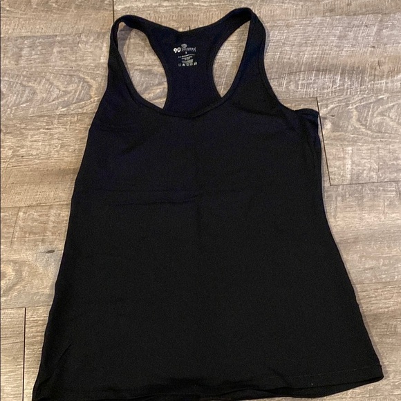 90 Degree By Reflex Black Racerback Fitted Backless Tank Top - Picture 2 of 6
